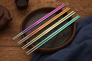 Crystal Titanium Chopsticks Family Set (6 pairs)