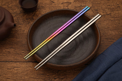 Crystal Titanium Chopsticks Family Set (6 pairs)