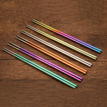 Load image into Gallery viewer, Crystal Titanium Chopsticks Family Set (6 pairs)