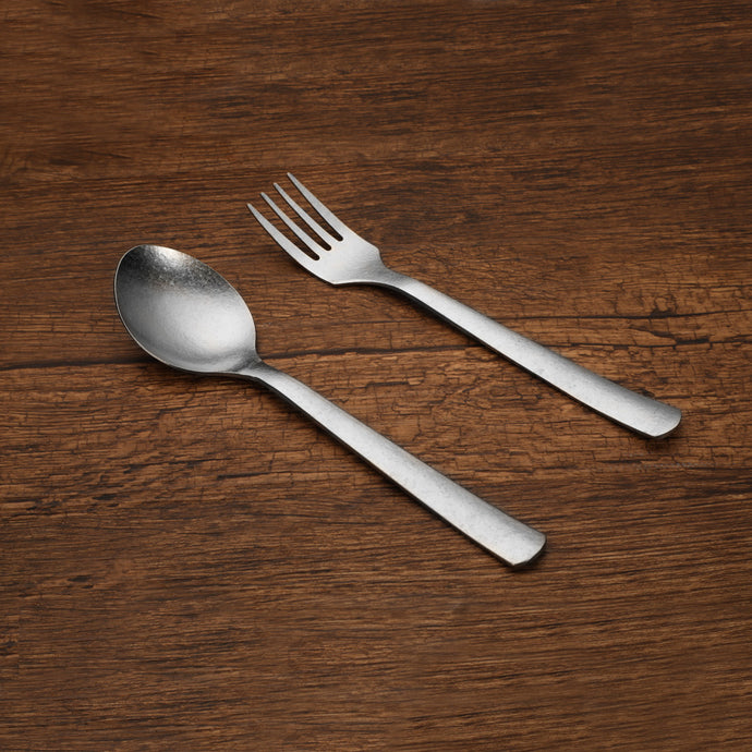 Crystal Titanium Spoon and Fork Set